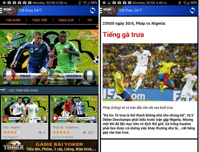 3 ứng dụng xem World Cup trực tuyến siêu nét trên Android