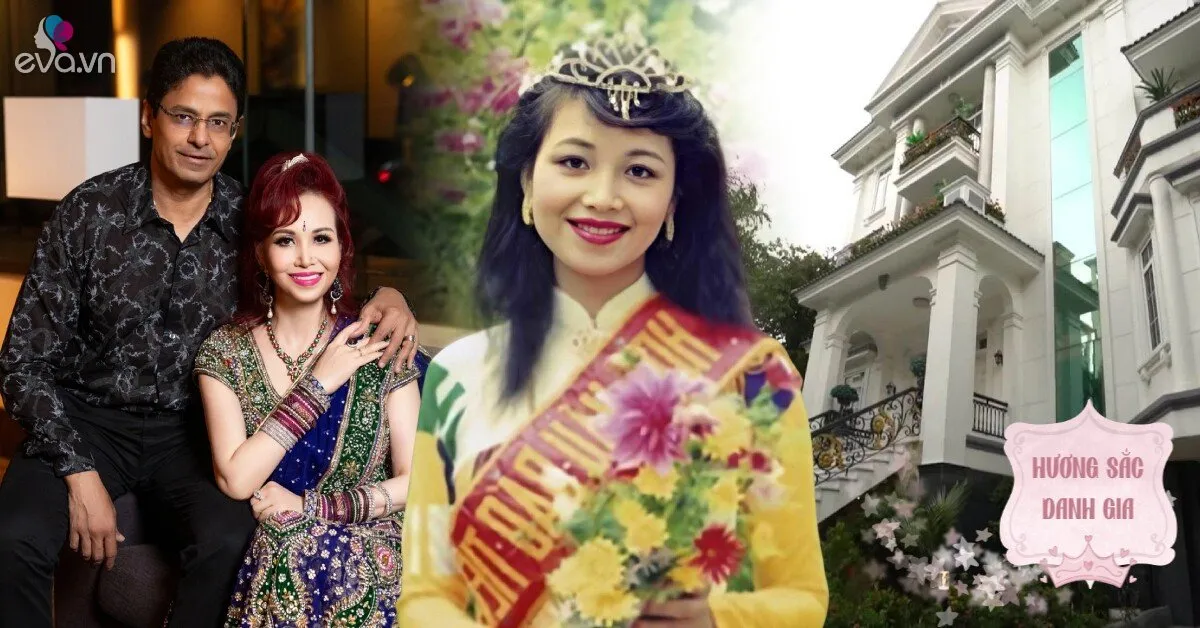 Hoa hậu mang dòng dõi "trâm anh thế phiệt" được ghi tên vào sách kỷ lục Việt Nam, cưới đại gia Ấn Độ sống như bà hoàng