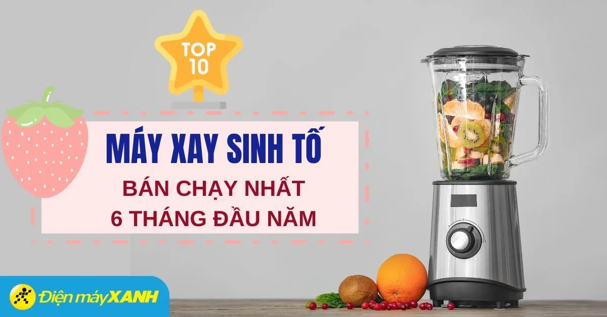 Top 10 máy xay sinh tố bán chạy nhất 6 tháng đầu năm 2025 tại Điện máy XANH