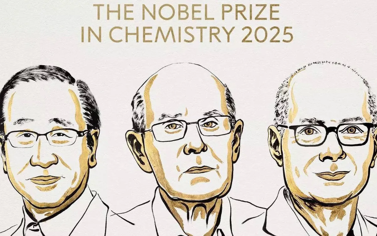 Giải Nobel Hóa học năm 2025 được công bố: Ba nhà khoa học chiến thắng vì vật liệu khung kim loại-hữu cơ tiên phong