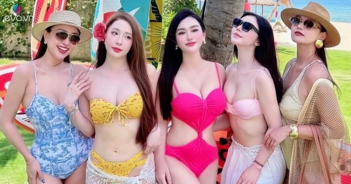 Dàn mỹ nhân VTV diện bikini đọ dáng "bốc lửa": Quỳnh Nga trắng "phát sáng", bất ngờ nhất là mẹ bỉm 2 con