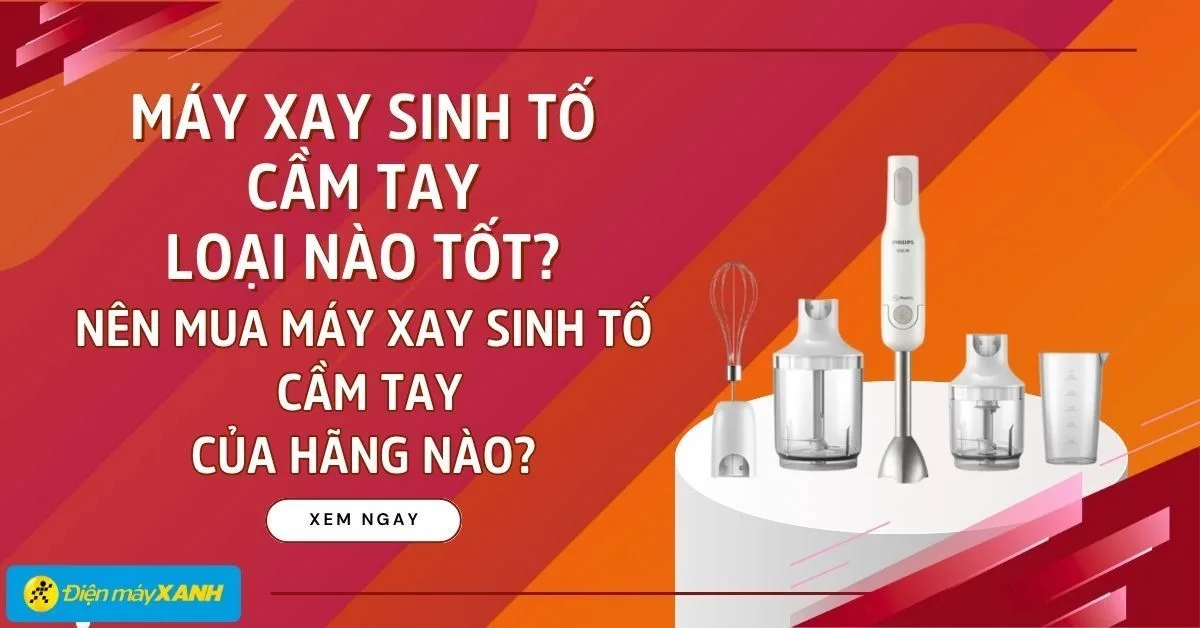 Máy xay sinh tố cầm tay loại nào tốt? Nên mua máy xay sinh tố cầm tay của hãng nào?