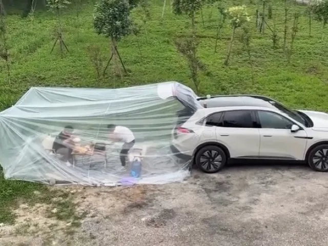 Biến ô tô thành “phòng điều hòa” dã chiến để nấu ăn, ý tưởng gây nhiều ý kiến trái chiều
