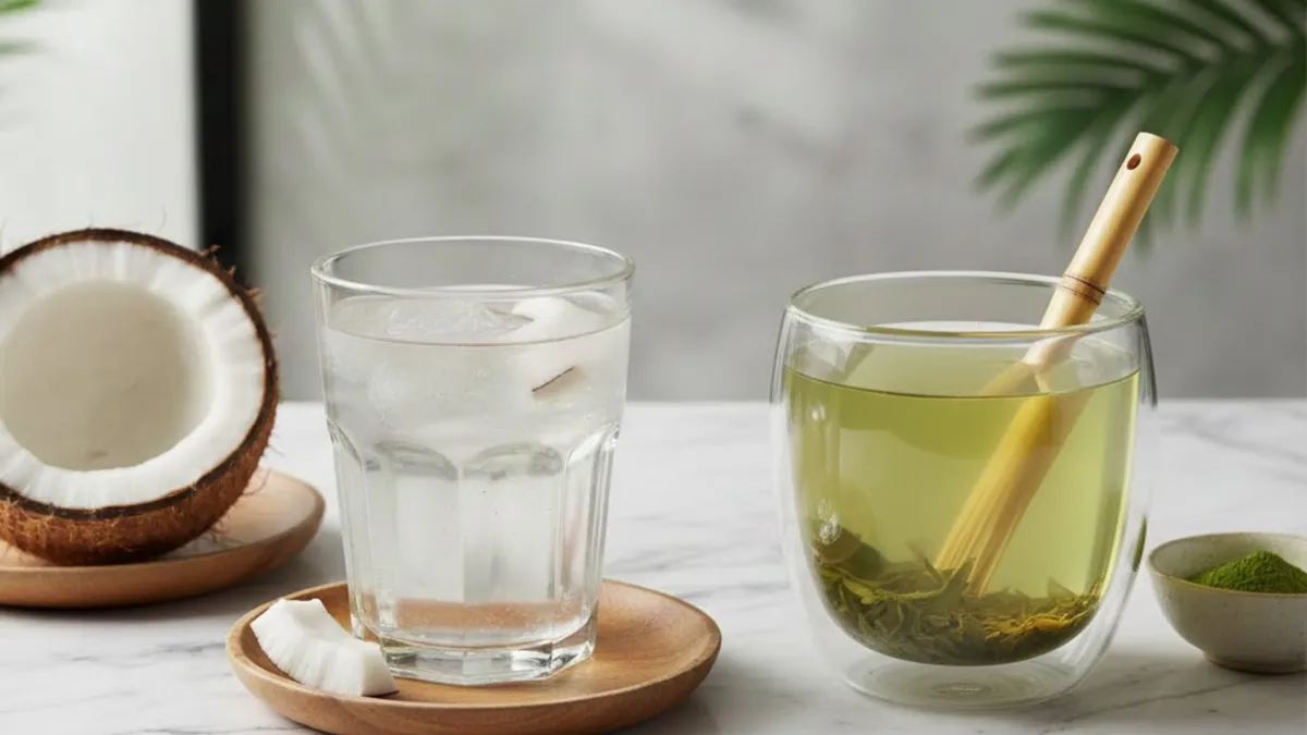 Chuyện gì xảy ra khi uống trà xanh và nước dừa thường xuyên?