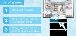 Cách sử dụng chức năng làm đá tự động trên tủ lạnh Aqua