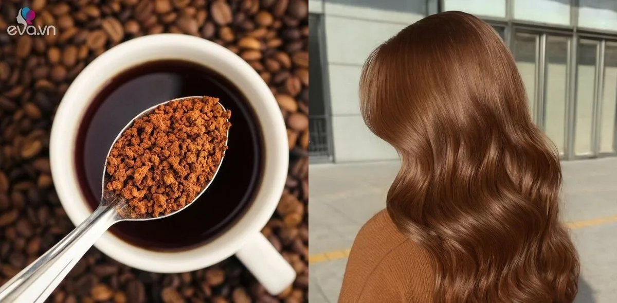 Không cần thuốc nhuộm, chỉ với một cốc cà phê chị em đã có mái tóc nâu bóng đẹp, che tóc xỉn màu hiệu quả