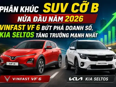 Phân khúc SUV cỡ B nửa đầu năm 2026: VinFast VF 6 bứt phá doanh số, Kia Seltos tăng trưởng mạnh nhất