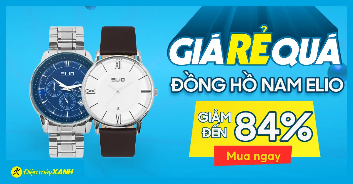 Đồng hồ thời trang nam ELIO chính hãng giảm giá bùng nổ tới 84% - Giá rẻ quá!