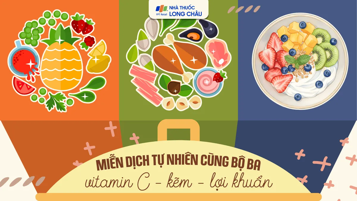 Miễn dịch tự nhiên cùng bộ ba vitamin C, kẽm và lợi khuẩn