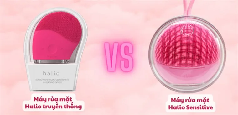 So sánh máy rửa mặt Halio truyền thống và Halio Sensitive. Nên mua màu nào tốt?