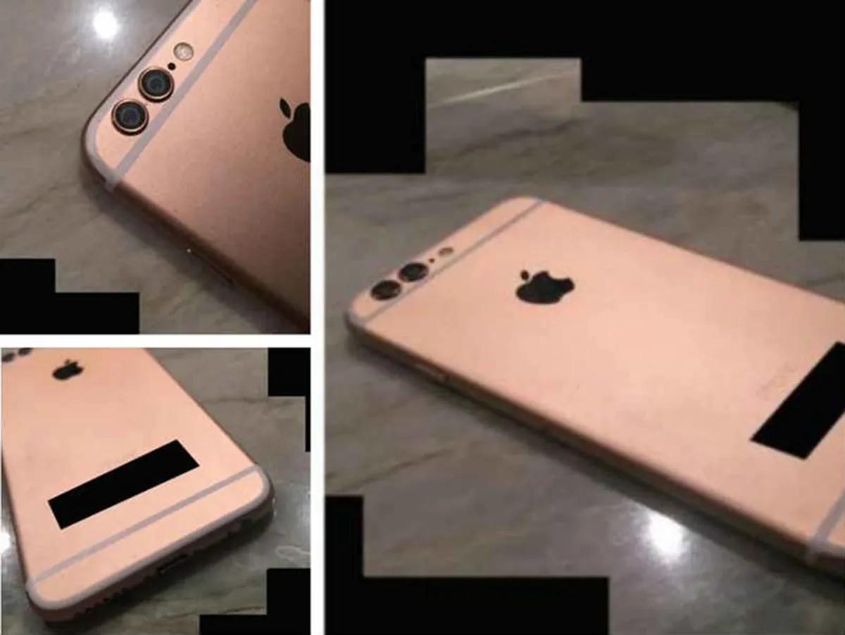 Lộ hình ảnh có thể là của iPhone 6S màu rose gold với camera kép
