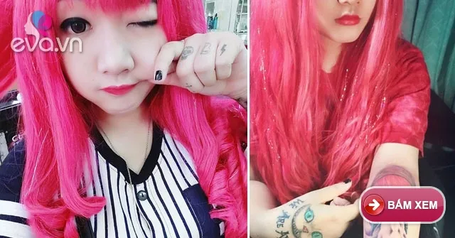 9X Việt nổi tiếng nhờ nhuộm tóc đỏ và xăm chi chít lên cơ thể