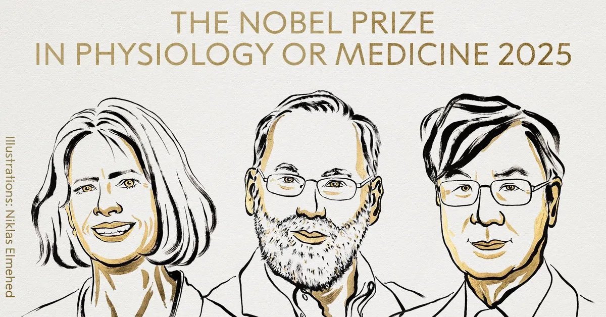 Giải Nobel Y sinh 2025 được trao cho ba nhà khoa học nhờ khám phá cơ chế 'phanh' hệ miễn dịch của con người