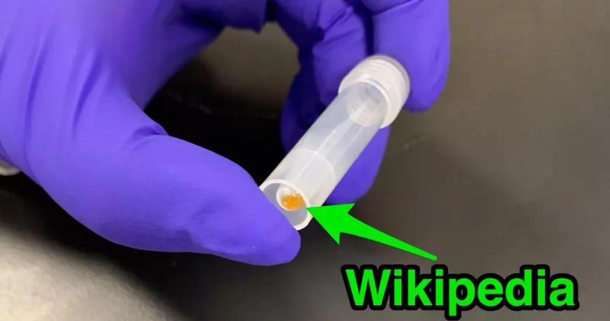 Startup này vừa nén thành công 16GB dữ liệu văn bản Wikipedia vào chuỗi DNA