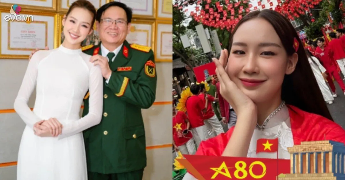 Hoa hậu cao gần 1m90 tham gia Tổng duyệt A80 có bố Đại tá, mẹ làm bác sĩ, là nàng hậu Việt duy nhất làm được điều này