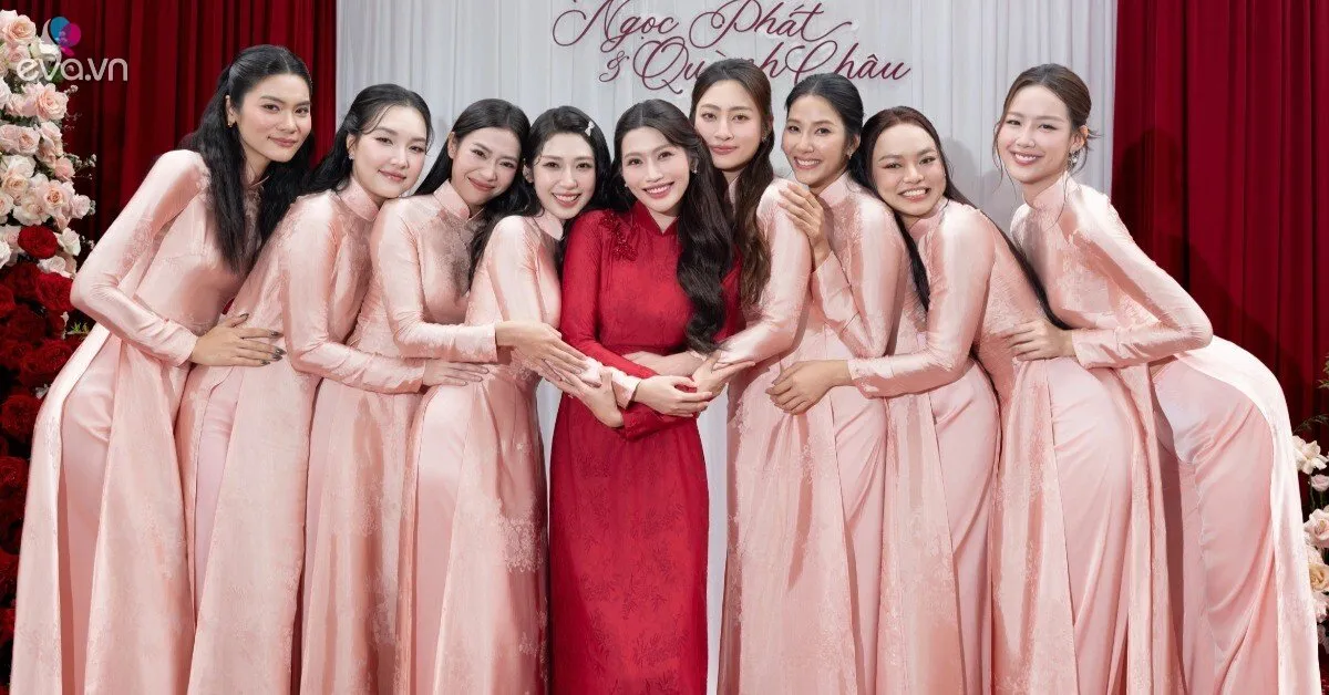 Nhan sắc dàn phù dâu "cực phẩm" trong đám cưới Chế Nguyễn Quỳnh Châu: Từ hoa hậu quốc tế đến chị đẹp
