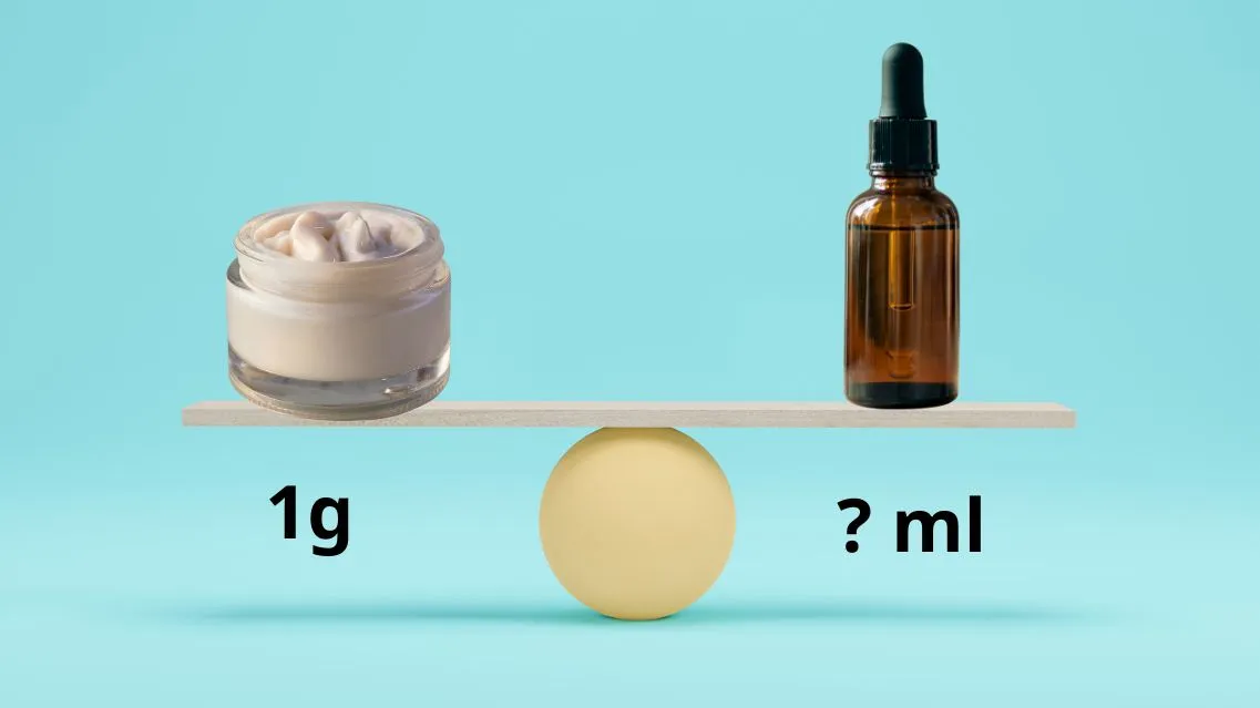 1g bằng bao nhiêu ml trong mỹ phẩm? Cách quy đổi thế nào