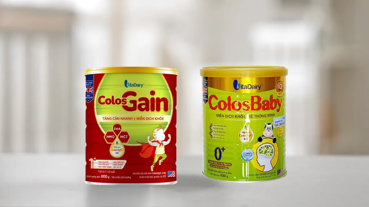 So sánh sữa ColosBaby và ColosGain: Độ tuổi, thành phần, công dụng chính