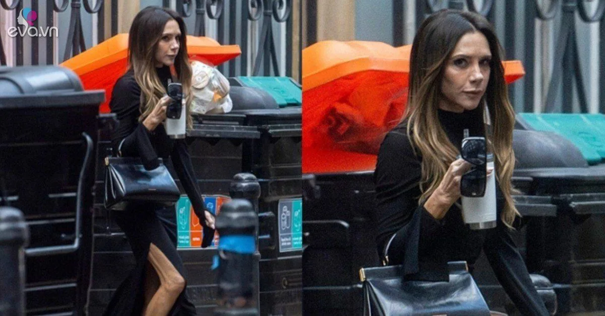 Victoria Beckham lộ chân gân guốc, nhăn nheo khi diện váy xẻ cao