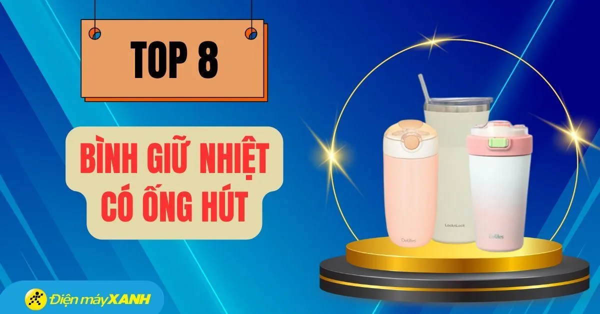 Top 8 bình giữ nhiệt có ống hút tiện lợi, giá tốt mà bạn nên mua