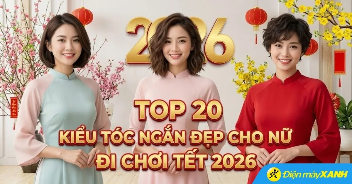 Top 20 kiểu tóc ngắn đẹp cho nữ đi chơi Tết 2026 cực xinh xắn, trẻ trung